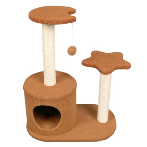 DTQBYOY Katzenspielzeug Katzen-Klettergerüst, Katzen-Klettergerüst, Katzennest, Katzenbaum, Haustier-Katzennest, Katzenspielzeug, Sisal-Katzen-Sprungplattform Katzenspielplatz(Brown) von DTQBYOY