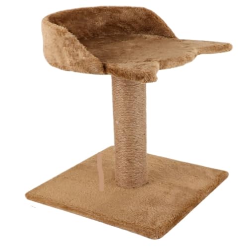 DTQBYOY Katzenspielzeug Katzen-Klettergerüst, Kleiner Hanfseil-Katzenkratzbaum, Nimmt Keinen Platz EIN, Kätzchen-Katzen-Kletterplattform Katzenspielplatz(Brown,B) von DTQBYOY