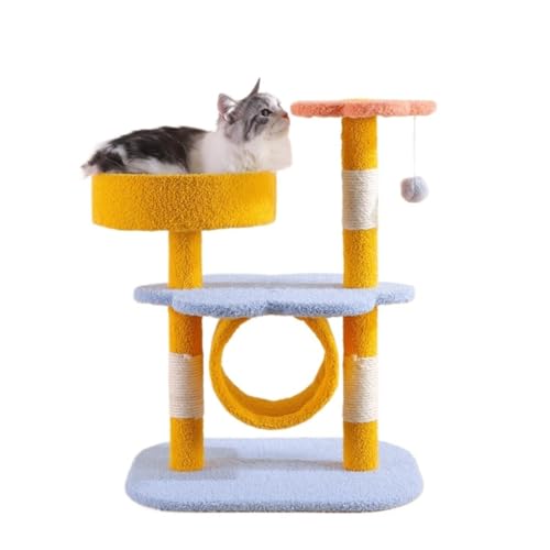 DTQBYOY Katzenspielzeug Katzen-Klettergerüst, Kleiner Sisal-Katzenkratzbaum, Katzenregal, Katzenkratzbrett, Katzenspielzeug, langlebiges Katzennest Katzenspielplatz(D) von DTQBYOY