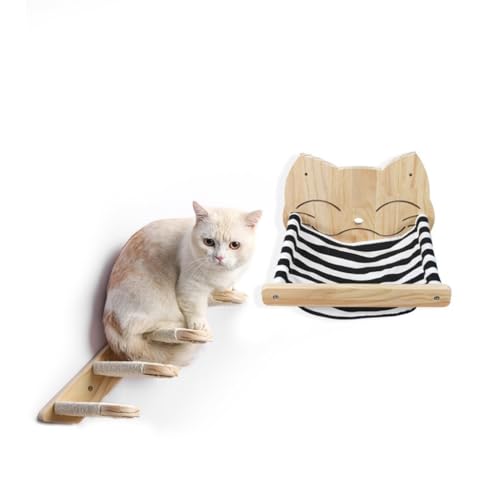 DTQBYOY Katzenspielzeug Katzen-Klettergerüst, Wand-Katzenkratzbaum-Set, Wand-Katzenspielzeug, Sprungplattform, Kratzbrett Katzenspielplatz von DTQBYOY