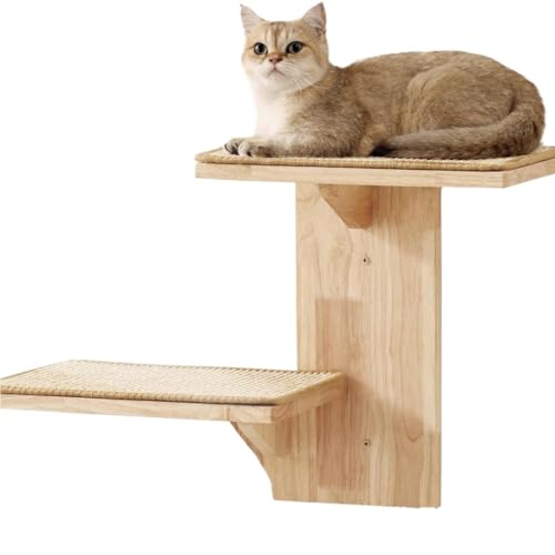 DTQBYOY Katzenspielzeug Katzen-Klettergerüst, wandmontiertes Katzensims aus Holz, Katzen-Kletterspielzeug, Katzenregale, Katzen-Wandrahmen, Katzenhaus Katzenspielplatz von DTQBYOY