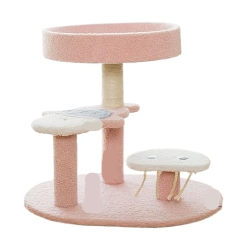 DTQBYOY Katzenspielzeug Katzenklettergerüst, All-in-One-Katzennest, Kein Platzbedarf, Kleine Katzen-Selbstunterhaltung, Katzenkratzbaum Katzenspielplatz(Pink) von DTQBYOY