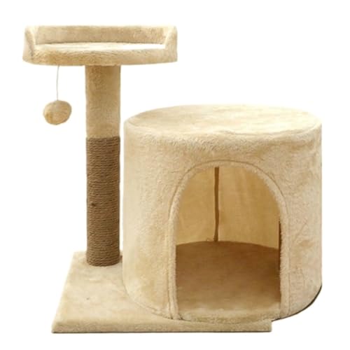 DTQBYOY Katzenspielzeug Katzenklettergerüst, Katzennest, Kratzbaum, Integrierte Kleine Sommer-Rattanmatte, Fusselt Nicht, Sisal-Katzenbrett Katzenspielplatz(M) von DTQBYOY