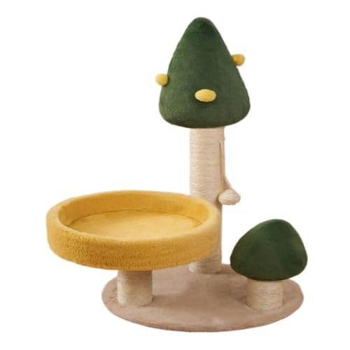 DTQBYOY Katzenspielzeug Katzenregal, Katzennest, Kratzbaum, Integriertes Katzenklettergestell, Kleines Katzenzubehör, Katzenturm, Katzenkratzbaum Katzenspielplatz(Green,B) von DTQBYOY