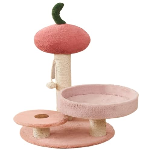 DTQBYOY Katzenspielzeug Katzenregal, Katzennest, Kratzbaum, Integriertes Katzenklettergestell, Kleines Katzenzubehör, Katzenturm, Katzenkratzbaum Katzenspielplatz(Pink,B) von DTQBYOY