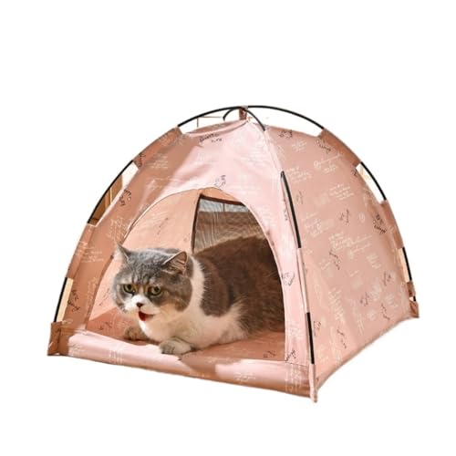 DTQBYOY Katzenspielzeug Katzenschutzzelt for alle Jahreszeiten, Katzen- und Hundehaus, Haustiernest, Katzenregale, Katzenwandrahmen, langlebiger Katzenturm Katzenspielplatz(Pink,L) von DTQBYOY