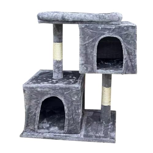 DTQBYOY Katzenspielzeug Katzenständer, Haustierbedarf, Katzenkletterständer, Katzennest, Katzenbaum, einteiliger Katzenkratzbaum, universell for Katzen Katzenspielplatz(Gray) von DTQBYOY