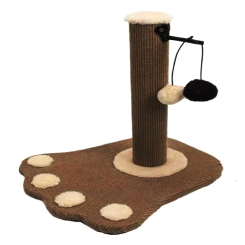 DTQBYOY Katzenspielzeug Lustiges Und Abwechslungsreiches Katzen-Klettergerüst, Krallenschleifer, Katzen-Stäbchen, Katzennest Aus Massivholz, Katzen-Plüschspielzeug Katzenspielplatz(Brown) von DTQBYOY