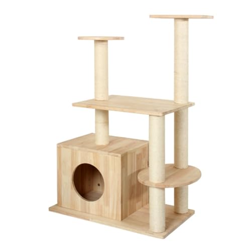 DTQBYOY Katzenspielzeug Sisal-Katzensprungplattform, Katzenkratzbaum for kleine Katzen, Kleiner Katzenkletterrahmen, Stabiler Katzenturm Katzenspielplatz von DTQBYOY