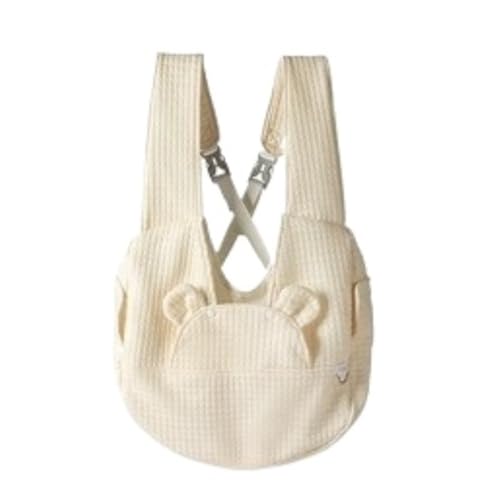 DTQBYOY Katzentasche Haustiertasche, Kleine Biene, Segeltuchtasche Mit Sichtbarem Kopf, Katzentasche, Umhängetasche, Tragbare Ausgangstasche, Katzenrucksack Haustierkäfig(White,A) von DTQBYOY