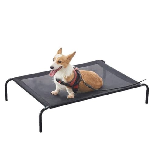 Haustierbett Haustierbett Hundebett Zwinger Vier Jahreszeiten Feuchtigkeitsbeständiges Hundecampingbett Abnehmbares und waschbares, vom Boden abgehobenes Hundebett Hund Haustierbett(M-75*60*15cm) von DTQBYOY