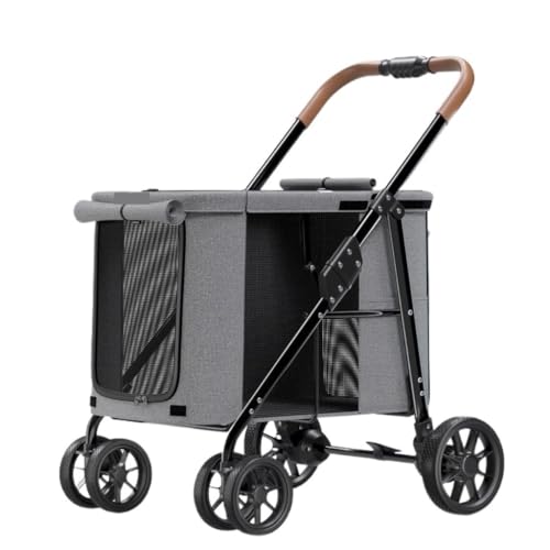 Hundewagen Bequemer Und Praktischer Hundewagen for Haustiere, Faltbares Und Leichtes Material, Große Hunde Und Katzen Kinderwagen Für Haustiere(G) von DTQBYOY