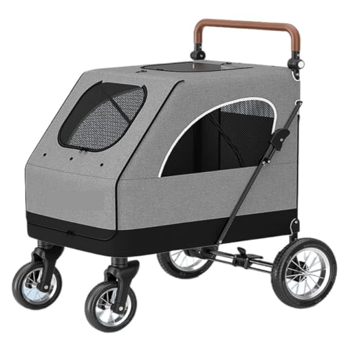 Hundewagen Bequemer und praktischer Kinderwagen for große Hunde for Haustiere, faltbares und leichtes Material for große Hunde und Katzen Kinderwagen Für Haustiere(G) von DTQBYOY