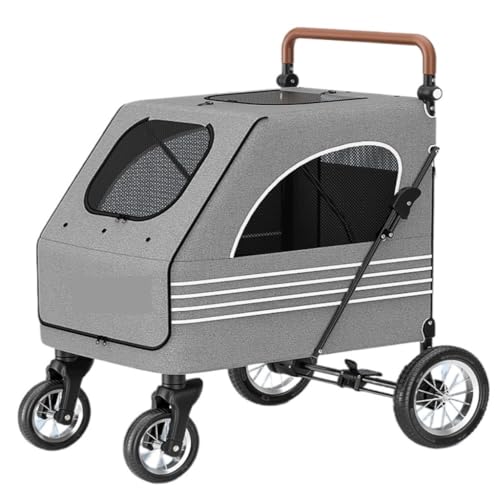 Hundewagen Bequemer und praktischer Kinderwagen for große Hunde for Haustiere, faltbares und leichtes Material for große Hunde und Katzen Kinderwagen Für Haustiere(H) von DTQBYOY