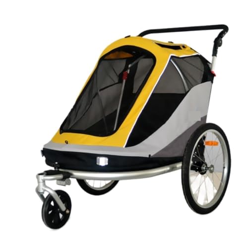 Hundewagen Der Haustier-Kinderwagen Ist Praktisch Und Einfach, Faltbar, Aus Leichtem Material, Mittlere Und Große Größe for Katzen Und Hunde Kinderwagen Für Haustiere(Yellow) von DTQBYOY