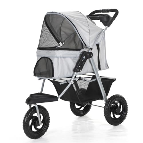 Hundewagen Haustier-Kinderwagen, Hunde-Kinderwagen, Faltbar, Abnehmbar Und Waschbar, Geteilte Haustier-Autotasche, Zwinger, Haustier-Dreirad-Kinderwagen Kinderwagen Für Haustiere(G) von DTQBYOY