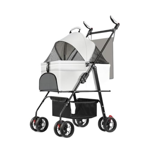 Hundewagen Haustier-Kinderwagen, Spezieller Kinderwagen for Hunde, Tragbar, Leicht Und Faltbar for Kleine Haustiere Beim Ausgehen Kinderwagen Für Haustiere(G,C) von DTQBYOY