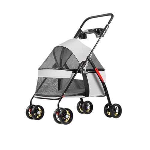 Hundewagen Haustier-Kinderwagen, Spezieller Kinderwagen for Hunde, Tragbar, Leicht Und Faltbar for Kleine Haustiere Beim Ausgehen Kinderwagen Für Haustiere(G,D) von DTQBYOY