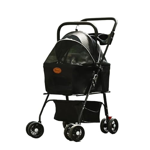 Hundewagen Haustier-Kinderwagen for Ausgehen, Kleiner Zugwagen, Welpen-Kinderwagen, Hunde-Kinderwagen, klein, leicht, abnehmbar, faltbar Kinderwagen Für Haustiere(H) von DTQBYOY