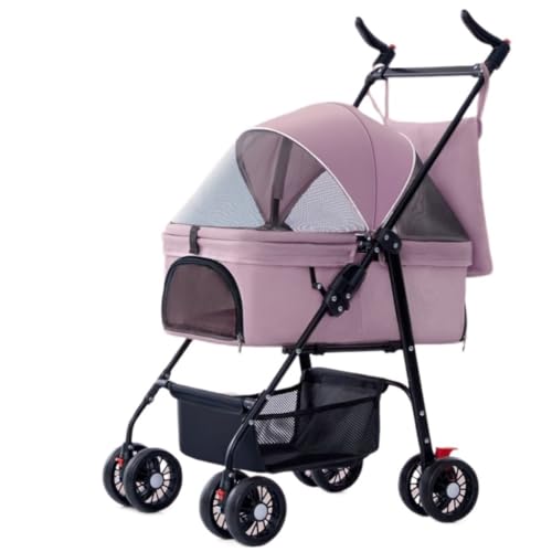 Hundewagen Haustier-Kinderwagen for Hunde Und Katzen. Teddy-Kinderwagen for Ausflüge. Kleiner Hunde-Kinderwagen, Leicht Und Abnehmbar Kinderwagen Für Haustiere(F) von DTQBYOY