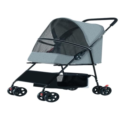 Hundewagen Haustier-Kinderwagen for Hunde und Katzen, faltbar und praktisch, for kleine Hunde, leicht, for den Außenbereich Kinderwagen Für Haustiere(G) von DTQBYOY