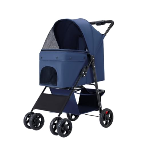 Hundewagen Haustier-Kinderwagen for Katzen Und Hunde, Teddy Corgi, Kleiner Und Mittelgroßer Kinderwagen, Leicht Und Faltbar Kinderwagen Für Haustiere(Q,A) von DTQBYOY