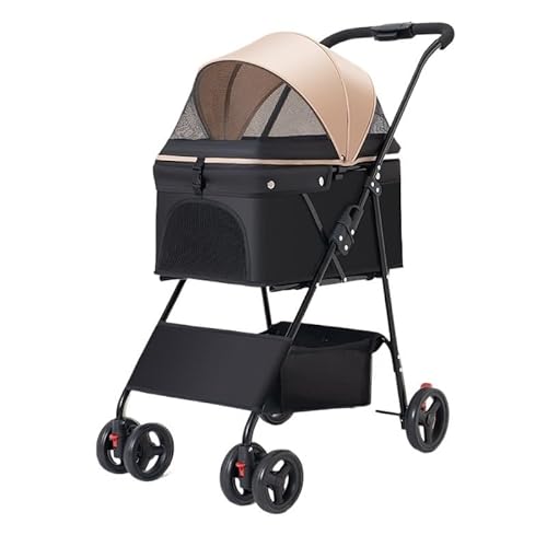 Hundewagen Haustier-Kinderwagen for Kleine Und Mittelgroße Hunde, Leicht, Faltbar Und Abnehmbar, Damit Hunde Und Katzen Ausgehen Können Kinderwagen Für Haustiere(A) von DTQBYOY