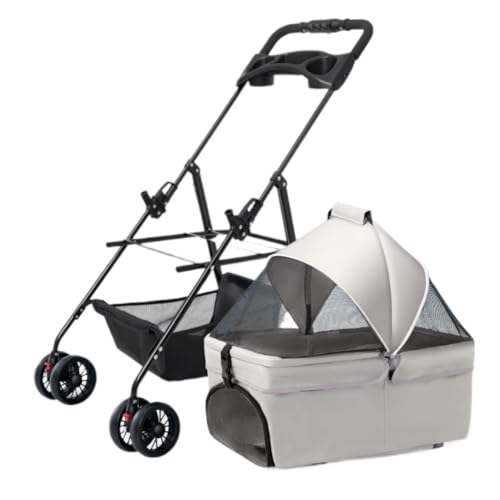 Hundewagen Haustier-Kinderwagen for mittelgroße und große Hunde, Faltbarer Outdoor-Kinderwagen for ältere Hunde, behindertengerechter Hilfswagen Kinderwagen Für Haustiere(G) von DTQBYOY