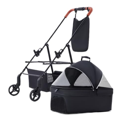 Hundewagen Haustier-Kinderwagen for mittelgroße und große Hunde, Faltbarer Outdoor-Kinderwagen for ältere Hunde, behindertengerechter Hilfswagen Kinderwagen Für Haustiere(K) von DTQBYOY