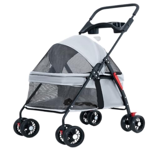 Hundewagen Haustier-Kinderwagen for mittelgroße und große Hunde, Faltbarer Outdoor-Kinderwagen for ältere Hunde, behindertengerechter Hilfswagen Kinderwagen Für Haustiere(O) von DTQBYOY