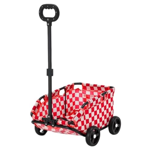 Hundewagen Kleiner Hunde-Haustier-Kinderwagen, Ausgeh-Trolley, Zusammenklappbarer Hunde-Walking-Transport, Teddy, Leichter Reise-Kinderwagen Kinderwagen Für Haustiere(Z) von DTQBYOY