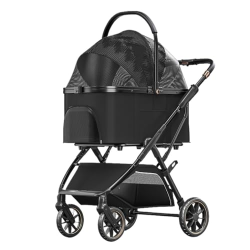 Hundewagen Luxuriöser Haustier-Kinderwagen, Tragbar, Abnehmbar, Zusammenklappbar, Mittlerer Und Großer Haustier-Kinderwagen For Mehrere Haustiere, Outdoor-Haustier-Kinderwagen Kinderwagen Für Haustier von DTQBYOY