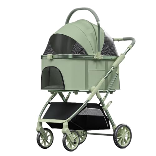 Hundewagen Luxuriöser Haustier-Kinderwagen, Tragbar, Abnehmbar, Zusammenklappbar, Mittlerer Und Großer Haustier-Kinderwagen For Mehrere Haustiere, Outdoor-Haustier-Kinderwagen Kinderwagen Für Haustier von DTQBYOY