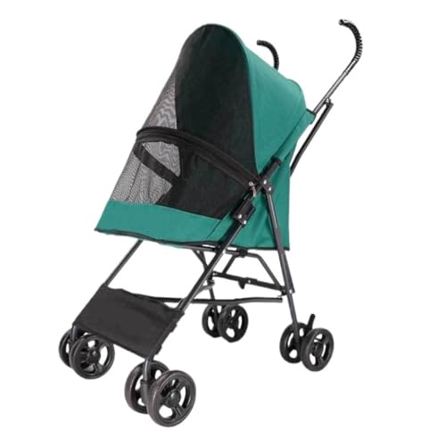 Hundewagen Outdoor-Kinderwagen for Haustiere, Hunde- Und Katzen-Kinderwagen, Tragbarer Outdoor-Kinderwagen, Kleiner Und Mittelgroßer Kinderwagen Kinderwagen Für Haustiere(Green) von DTQBYOY