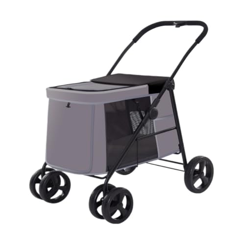 Hundewagen Outdoor-Kinderwagen for Haustiere, Universeller Kinderwagen for Große Hunde Und Katzen, Faltbarer Tragbarer Kinderwagen, Hundewagen Kinderwagen Für Haustiere(G) von DTQBYOY