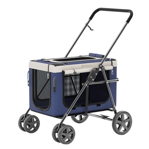 Hundewagen Separater Und Praktischer Welpen-Kinderwagen for Haustiere, Faltbar Und Aus Leichtem Material for Welpen Und Kätzchen Kinderwagen Für Haustiere(G) von DTQBYOY