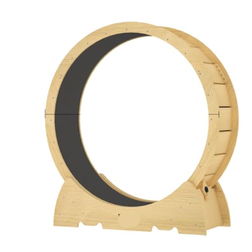 DTQBYOY Katzenlaufrad Katzenlaufband, Katzenklettergerüst, geräuscharmes Katzenlaufrad aus Massivholz, Sport-Fitness-Haustierroller, Katzenspielzeug Cat Wheel(L) von DTQBYOY