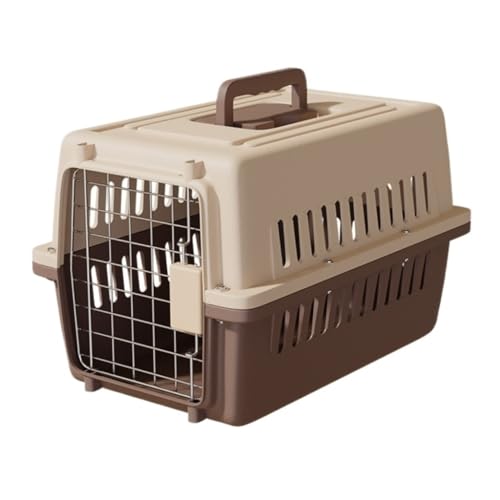 Katzentasche Haustier-Airline-Box, Check-in-Box, Katzenkäfig, Tragbare Auto-Hunde-Check-in-Box, Kleine Mittelgroße Hunde-Airline-Box Haustierkäfig(Pink) von DTQBYOY