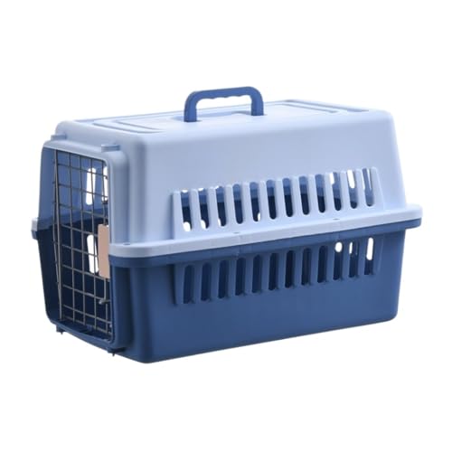 Katzentasche Haustier-Airline-Box, Tragbarer Katzenkäfig, Hundekäfig, Reise-Airline-Box, Atmungsaktive Haustier-Airline-Box, Outdoor-Katzentasche Haustierkäfig(Blue) von DTQBYOY