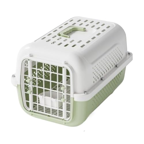 Katzentasche Haustier-Luftbox, Tragbarer Katzenkäfig, Katzentasche, Hunde-Check-in-Box, Tragbarer Auto-Hundekäfig, Atmungsaktive Raumbox Haustierkäfig(Green) von DTQBYOY