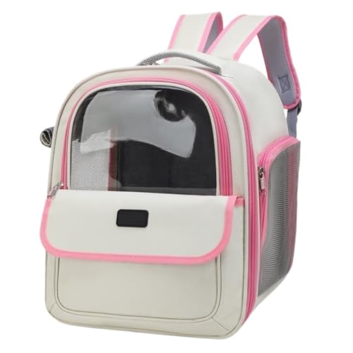 Katzentasche Katzentasche, Tragbare Haustiertasche, Tragbare Katzenschultasche, Schulter, Atmungsaktiv, Haustier, Multifunktionale Aufbewahrung, Katzentasche Haustierkäfig(Pink) von DTQBYOY