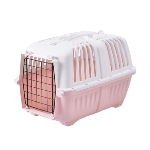 Katzentasche Pet Air Box Pet Air Box Hängen Schüssel Kleine Und Mittlere Haustier Reise Tragbare Atmungsaktive Katze Box Katze Tasche Haustierkäfig(Pink) von DTQBYOY