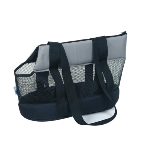 Katzentasche Tragbare, Atmungsaktive Umhängetasche for Haustiere Beim Ausgehen, Einfache Handtasche, Faltbare Katzentasche Aus Sonnenschutznetz Haustierkäfig(Black,XL) von DTQBYOY