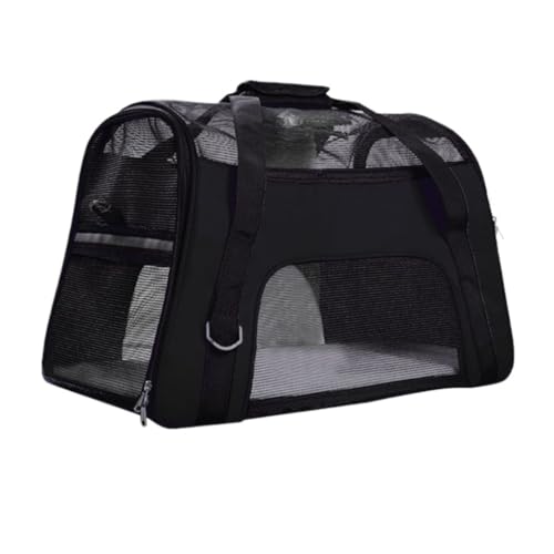 Katzentasche Tragbare Reisetasche for Ausflüge, Bichon-Bär-Tasche, Katzenrucksack, Katzen- Und Hunderucksack, Haustierausflug-Katzentasche Haustierkäfig(Black,B) von DTQBYOY