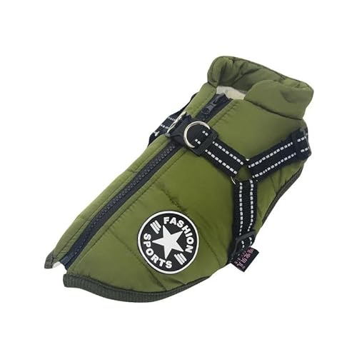 Chihuahua Französische Bulldogge Mops Labrador Jacke Kleidung Winter Warme Haustierjacke Mit Geschirr Outdoor Wind- Und wasserdichte Hundejacke Weiche Und Bequeme Haustierjacke,Grün,L Chihuahua Französische Bulldogge Mops Labrador Jacke Kleidung Winter Warme Haustierjacke Mit Geschirr Outdoor Wind- Und wasserdichte Hundejacke Weiche Und Bequeme Haustierjacke,Grün,L von DTREEL