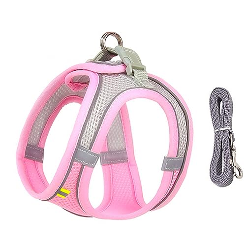 Hundegeschirr-Leine-Set Für Kleine Hunde, Verstellbares Geschirr, Atmungsaktives, Langlebiges Nylon, Haustiergeschirr, Hunde- Und Katzengeschirr, Weste, Französische Bulldogge, Chihuahua, Mo Hundegeschirr-Leine-Set Für Kleine Hunde, Verstellbares Geschirr, Atmungsaktives, Langlebiges Nylon, Haustiergeschirr, Hunde- Und Katzengeschirr, Weste, Französische Bulldogge, Chihuahua, Mo von DTREEL