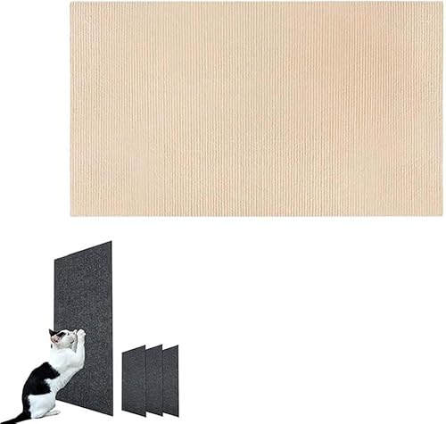 Katzenkratzer DIY Schneidbare Katzenkratzmatte Möbelschutz Teppichunterlage Einfach Zu Verwendender Langlebiger Katzenwandkratzer (Color : Khaki, Size : 30x100CM) von DTREEL