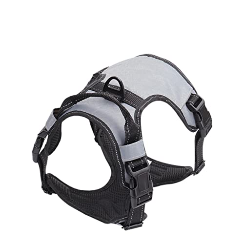 Mit Kontrollgriff, Hundegeschirr, Weste, Kein Ziehen, Hundegeschirr, Outdoor, Reflektierend, Atmungsaktiv, Hundegeschirr, Militärisch, Taktisch, Verstellbares Hundegeschirr,Grau,L Mit Kontrollgriff, Hundegeschirr, Weste, Kein Ziehen, Hundegeschirr, Outdoor, Reflektierend, Atmungsaktiv, Hundegeschirr, Militärisch, Taktisch, Verstellbares Hundegeschirr,Grau,L von DTREEL