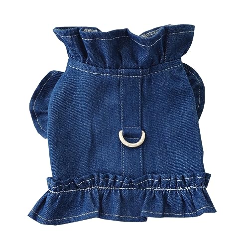 Sommer-Hundekleid Mit Leine, D-Ring, Cowboy-Hundebekleidung, Weste, Haustier-Jeanskleidung, Kleines Und Mittelgroßes Hunde-Chihuahua-Hemd, Yorkie-Mops-Kleid,Dunkelblau,M Sommer-Hundekleid Mit Leine, D-Ring, Cowboy-Hundebekleidung, Weste, Haustier-Jeanskleidung, Kleines Und Mittelgroßes Hunde-Chihuahua-Hemd, Yorkie-Mops-Kleid,Dunkelblau,M von DTREEL