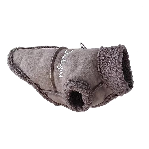 Warme Winter-Hundekleidung Im Britischen Stil, Weiche Hundejacke, Lamm-Kaschmir-Kleidung Für Kleine Hunde, Welpen, Chihuahua, Mops, Yorkshire, Kleidung, Mantel,Grau,M Warme Winter-Hundekleidung Im Britischen Stil, Weiche Hundejacke, Lamm-Kaschmir-Kleidung Für Kleine Hunde, Welpen, Chihuahua, Mops, Yorkshire, Kleidung, Mantel,Grau,M von DTREEL